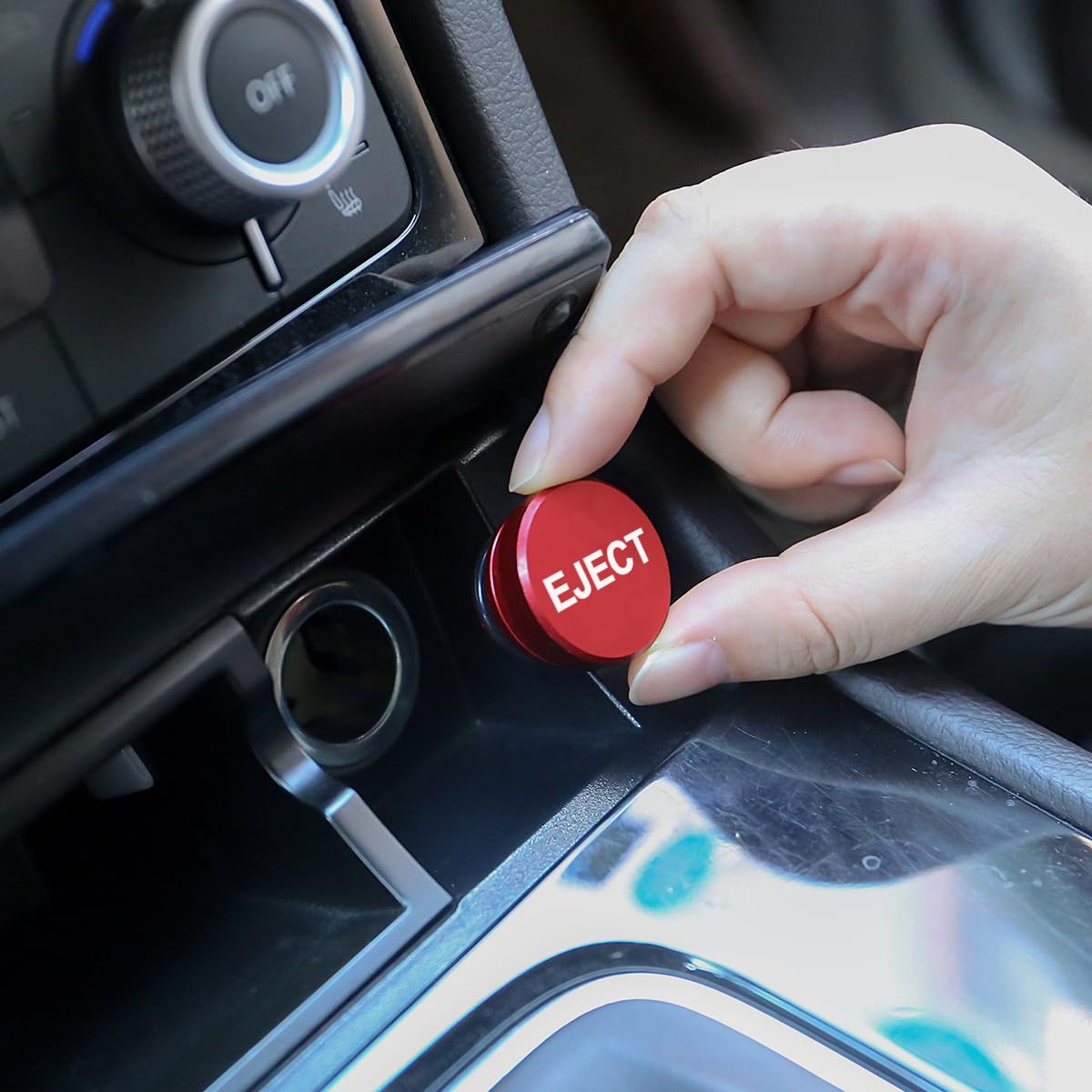 Dustproof Car Cigarette Lighter Plug - Aluminum Cover for Vehicles & Boats (Red) - Protect 12V Power Ports