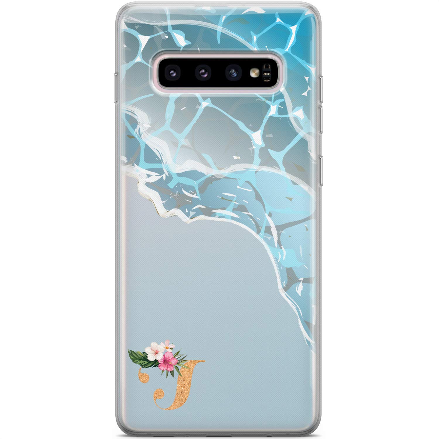 Samsung Galaxy S24 S23 Ultra S22 S21 S20 S10 Phone Case - Slim Lightweight TPU Silicone Cover with Blue Light Protection & Ocean Wave Design | Perfect for Women, Summer Beach Days, Travel & Everyday Protection
