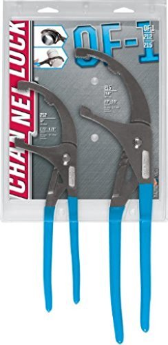 Channellock OF-1 Oil Filter Pliers Set (Model 212 & 215) - Durable Automotive Tool for Oil Filter Removal - Perfect for DIY Mechanics & Professional Auto Repair Shops