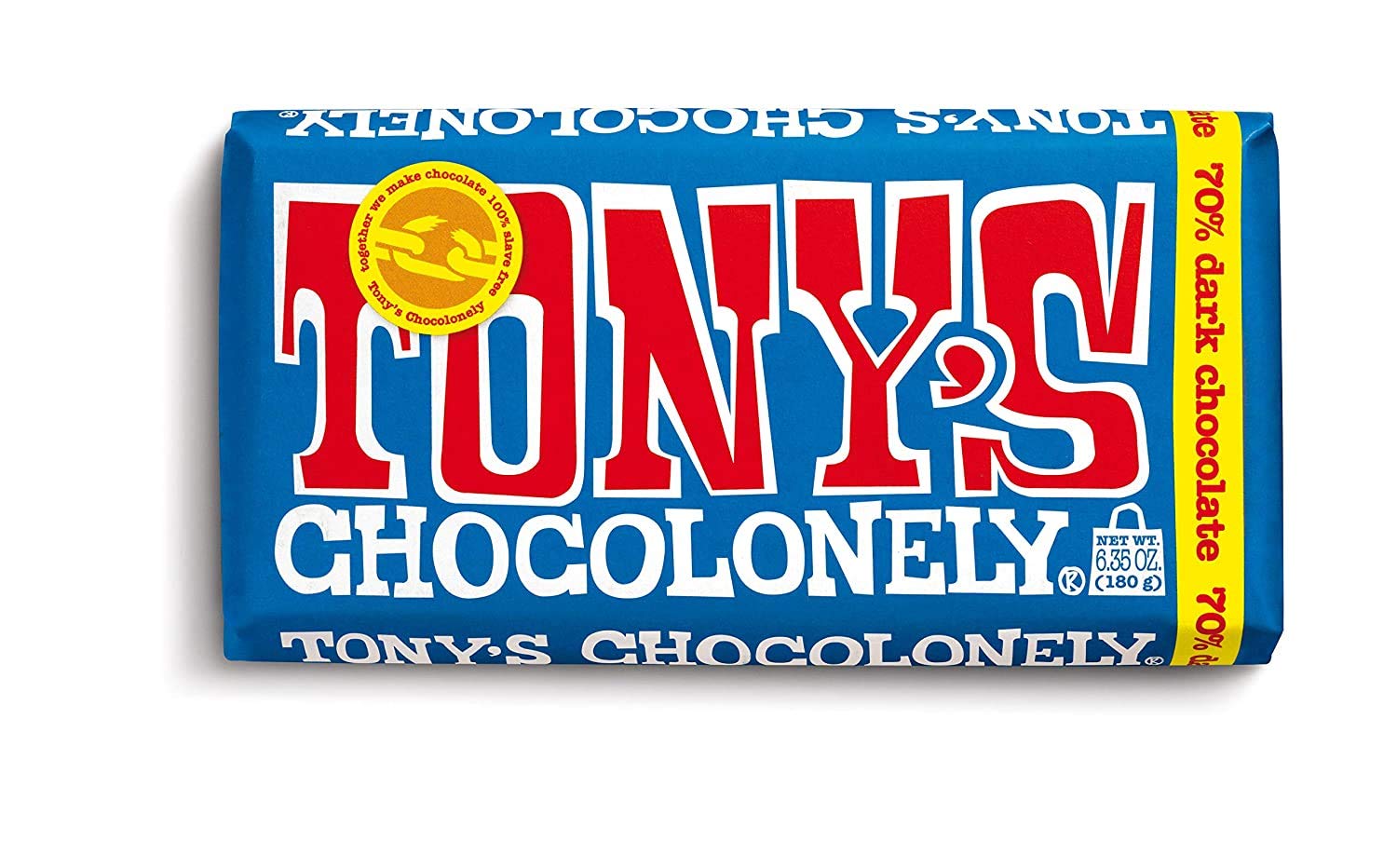 Tony's Chocolonely Chocolate Variety Pack - 4 Bars (Milk Caramel, Pretzel Toffee, 70% Dark, Almond Sea Salt) 6.35oz | Fair Trade, Ethical Cocoa | Perfect for Gifts, Office Snacks & Dessert Platters