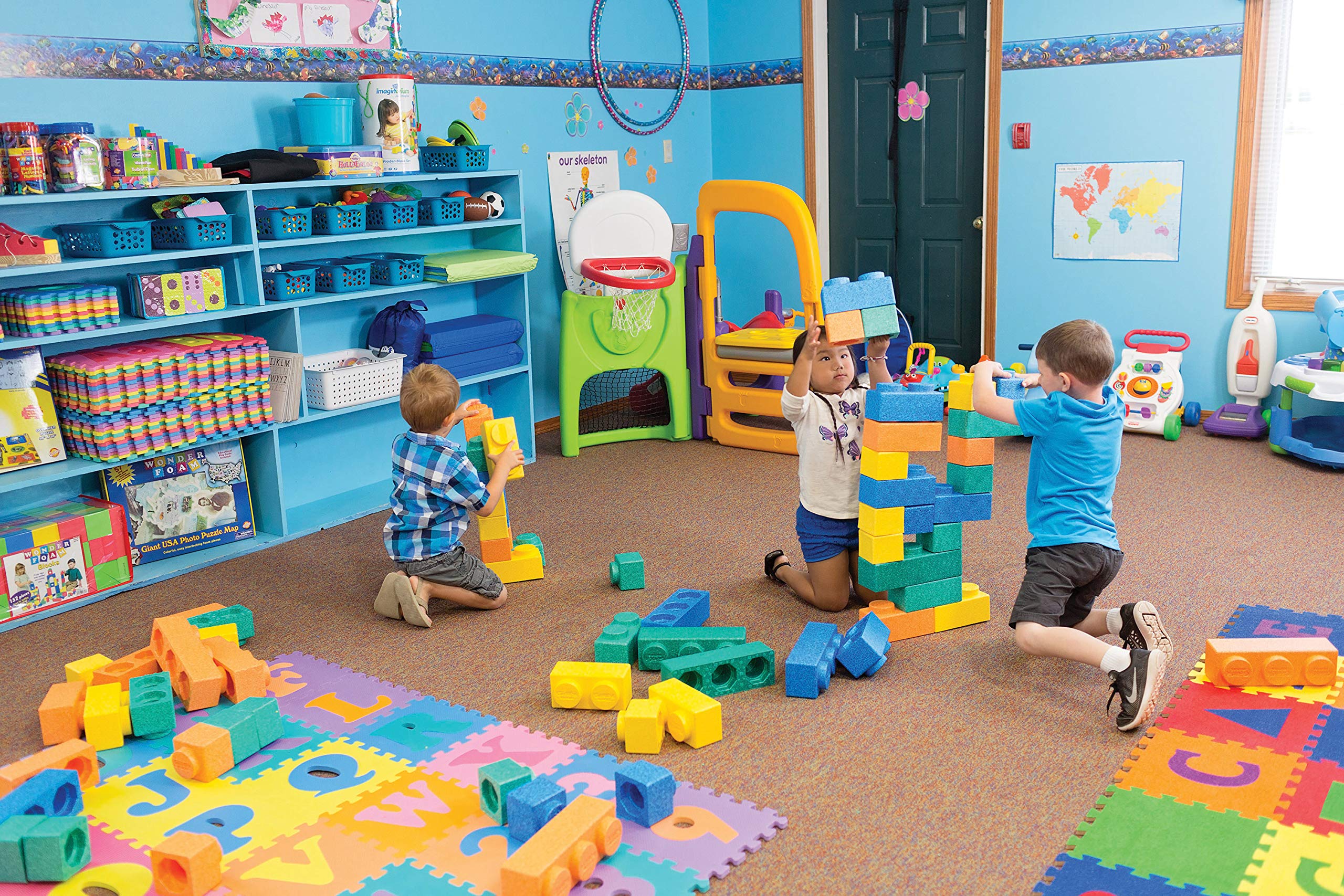 Creativity Street Gorilla Blocks - 66-Piece Jumbo Building Set for Toddlers & Kids | STEM Learning Toys for Early Childhood Development | Perfect for Classroom, Playroom & Birthday Gifts
