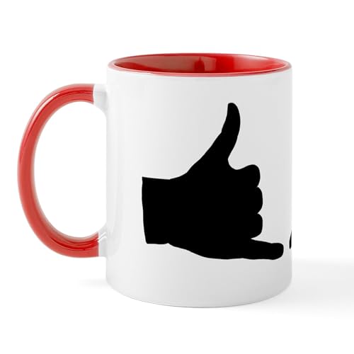 White/Red Inside - Shaka Hand Sign Mug