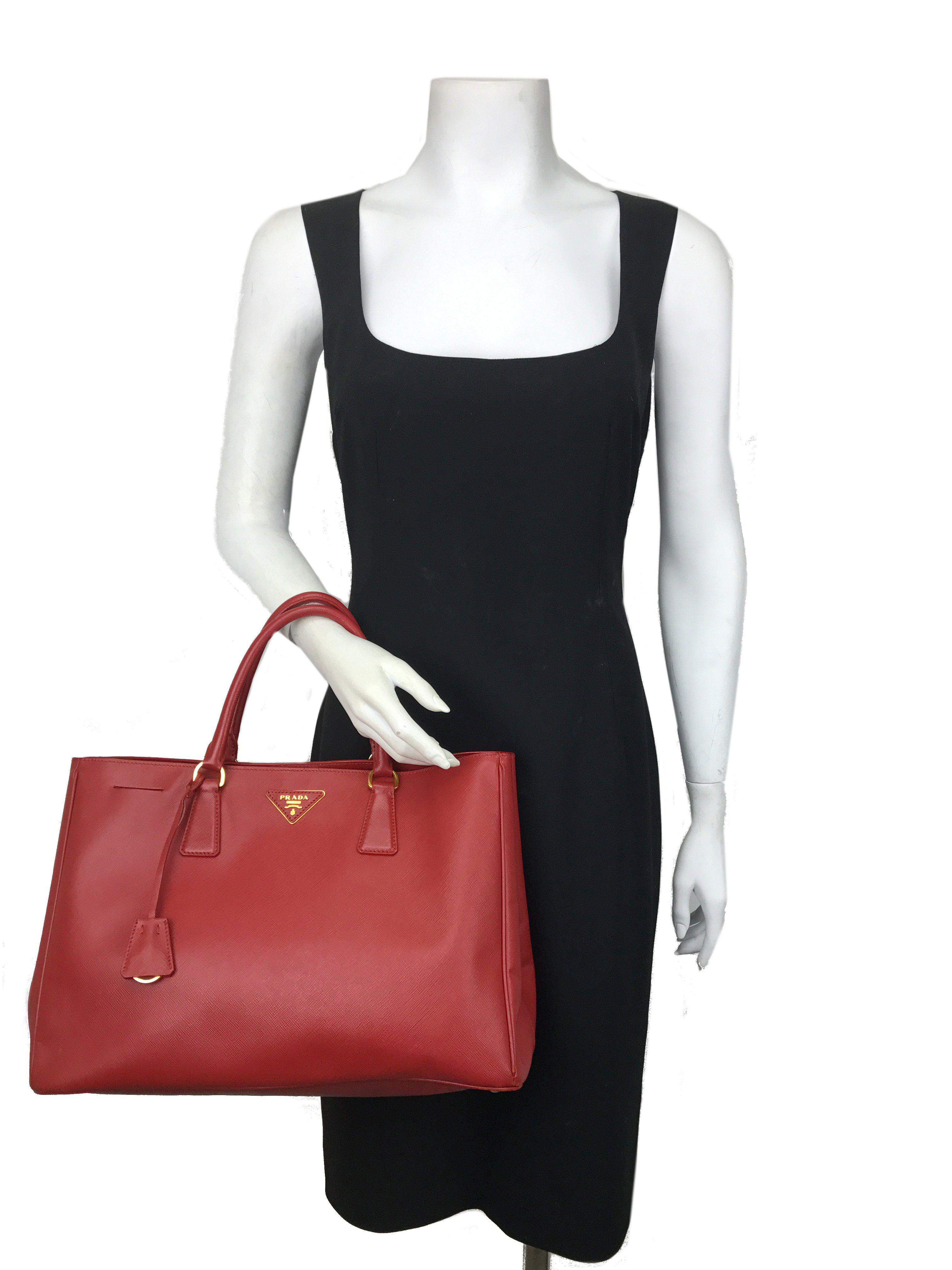 Prada Saffiano Lux Large Leather Tote Bag for Women - Premium Designer Handbag for Work, Travel & Everyday Use