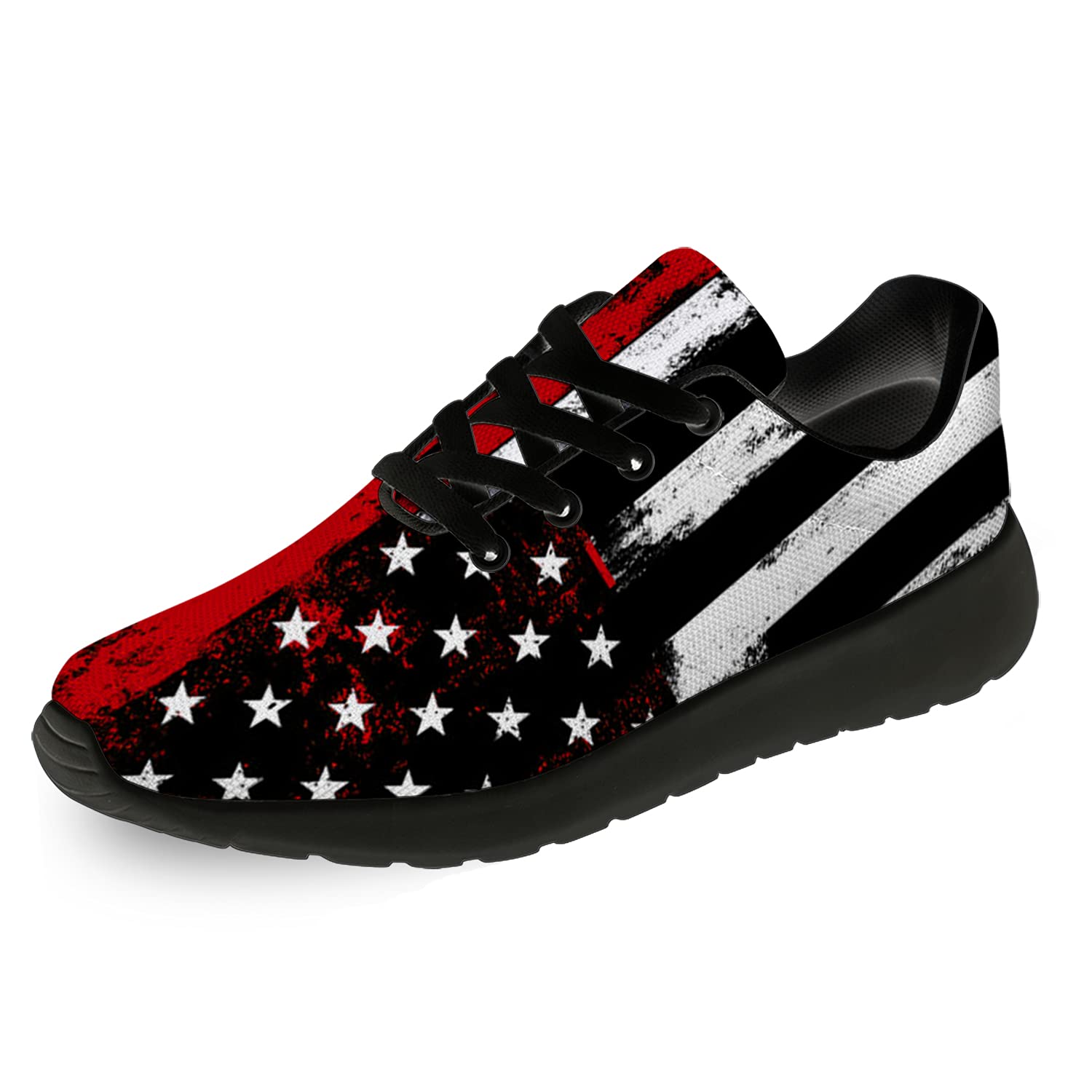 **American Flag Shoes for Men & Women - Lightweight Running, Walking, Tennis Sneakers - Comfortable Athletic Sports Jogging Golf Shoes - Perfect Gifts for Independence Day, Patriotic Events & Casual Wear**
