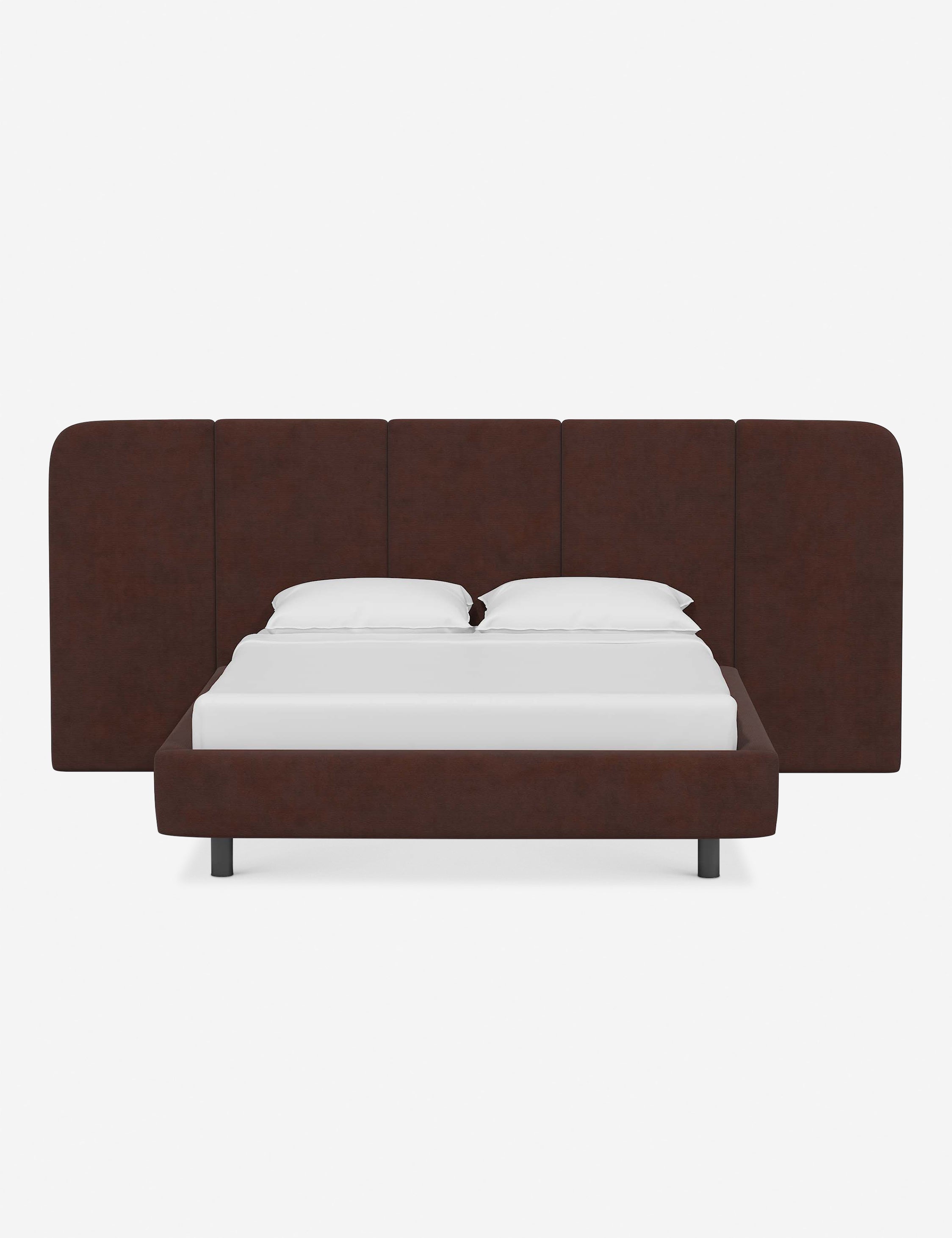 Emmett Platform Bed Frame - Queen Size Modern Minimalist Wooden Bed with Headboard - Perfect for Bedroom, Guest Room & Apartment