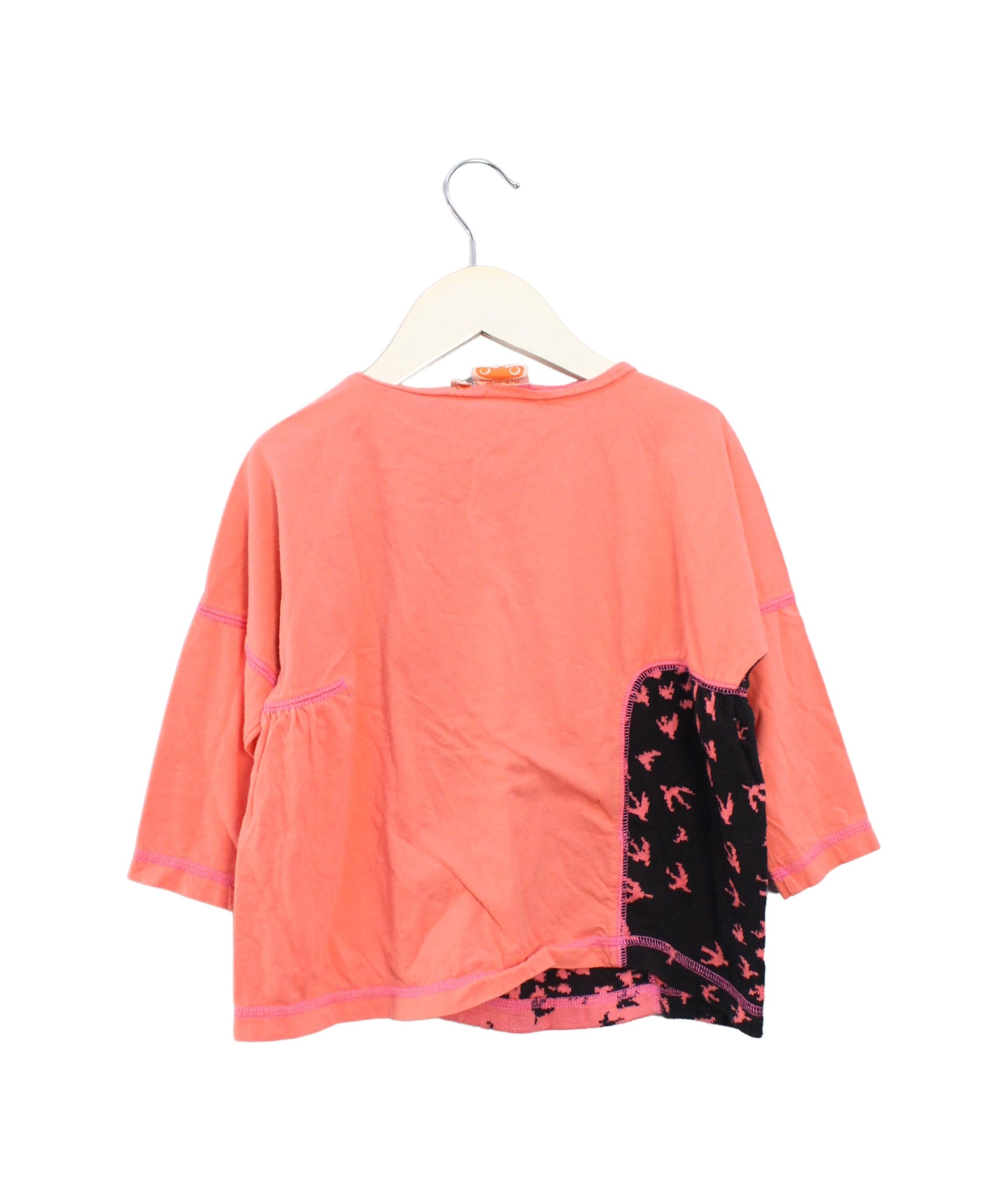Ponpoko Long Sleeve Top for Toddlers 2T-3T (100cm) - Soft Cotton Comfort Wear for Playtime & Everyday Outfits