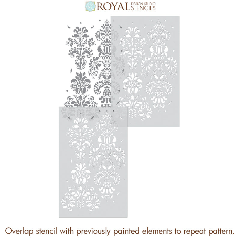 Delicate Floral Wall Stencil for DIY Home Decor - Reusable Painting Template for Bedroom, Living Room & Nursery Wall Art
