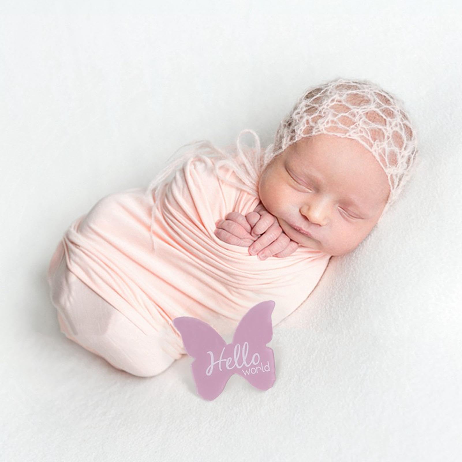 Acrylic Baby Growth Announcement Cards - Elegant Newborn Welcome & Hello Sign for Documenting Baby's Milestones | Perfect for Baby Showers, New Mothers, and Nursery Decor