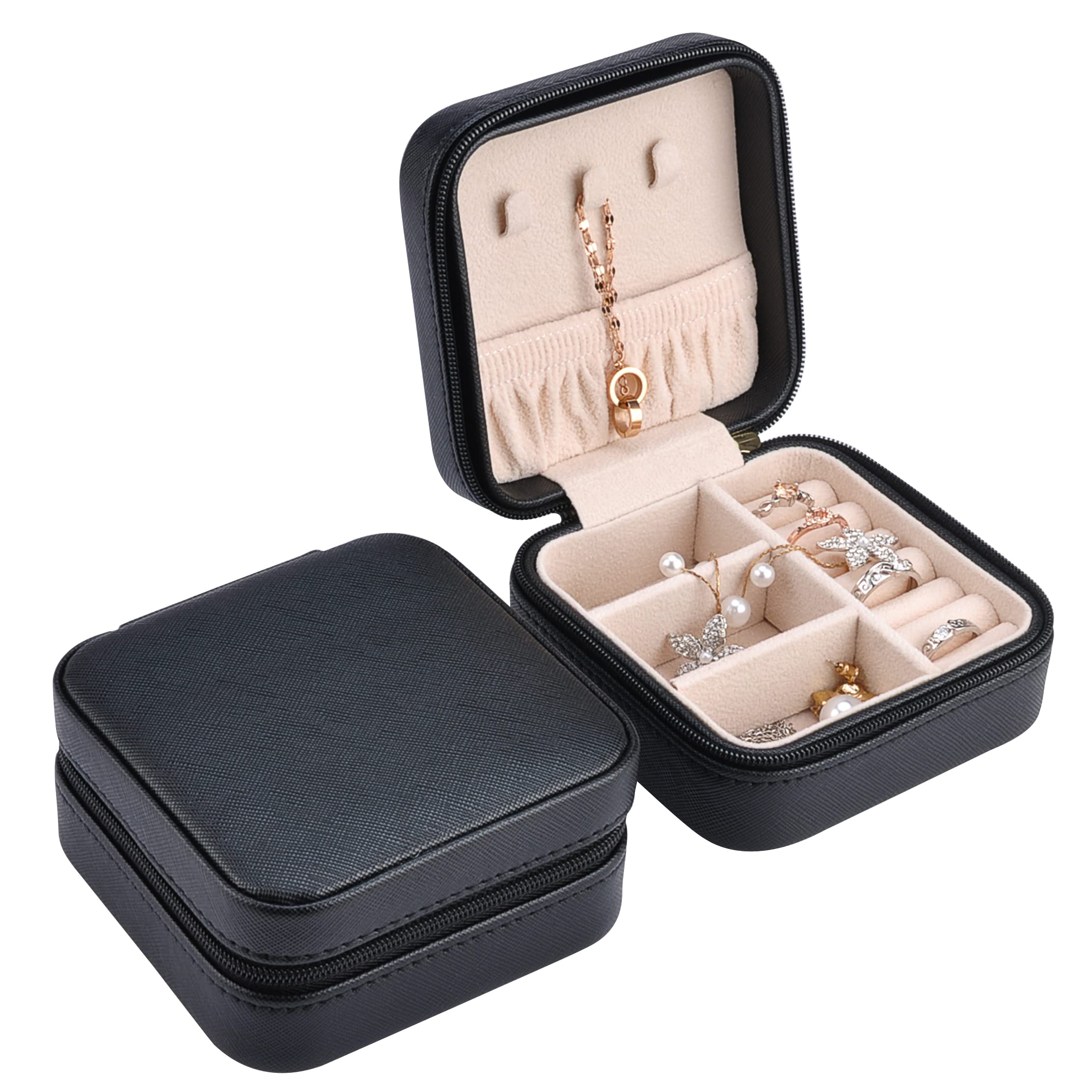Personalized Velvet Jewelry Box - Elegant Bridesmaid & Bride Gift, Travel Jewelry Case for Wedding, Anniversary & Special Occasions | Perfect for Storage & On-the-Go Use