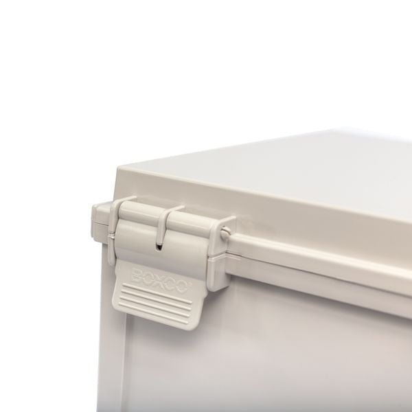 Boxco Q Series 9.84 x 13.78 x 6.30 Inches (250 x 350 x 160mm) Waterproof Plastic Enclosure - IP67 Rated, IK08 Impact Resistant, ABS Material with Transparent Cover & Secure Hinge Latch - Ideal for Outdoor Electronics, Industrial Equipment & DIY Projects