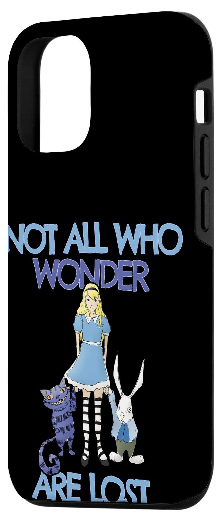 iPhone 12/12 Pro Alice in Wonderland Case - Premium Protective Phone Cover with 'Not All Who Wander Are Lost' Quote | Perfect for Disney Fans, Book Lovers & Fantasy Enthusiasts