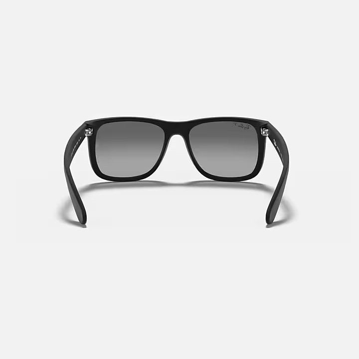 Ray Ban Justin Sunglasses - Rubber Black Frame, UV Protection, Classic Aviator Style for Men & Women - Perfect for Driving, Outdoor Sports & Fashion Accessories