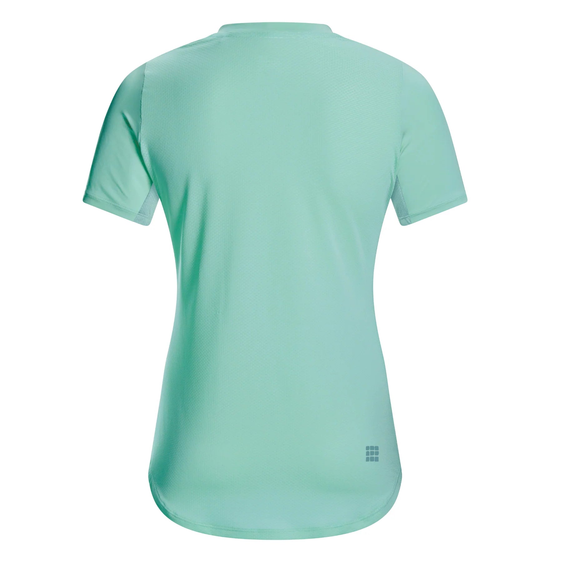 CEP Women's The Run Shirt V5 - Light Blue Round Neck Short Sleeve Running Top for Women | Perfect for Jogging, Gym Workouts & Outdoor Activities