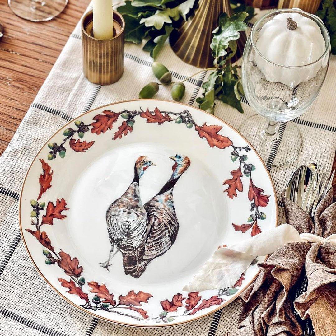Premium Northwoods Bone China Dinnerware Set - Elegant & Durable Porcelain Plates, Bowls & Cups - Perfect for Fine Dining, Weddings & Special Occasions