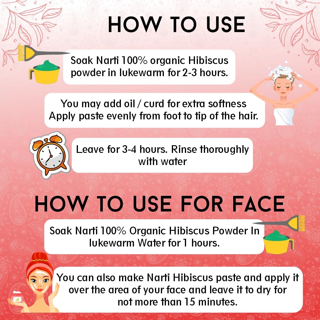 Organic Hibiscus Powder for Face Pack - 499g | Gudhal | Natural Skincare for Glowing Skin & Anti-Aging | DIY Face Masks & Hair Treatments