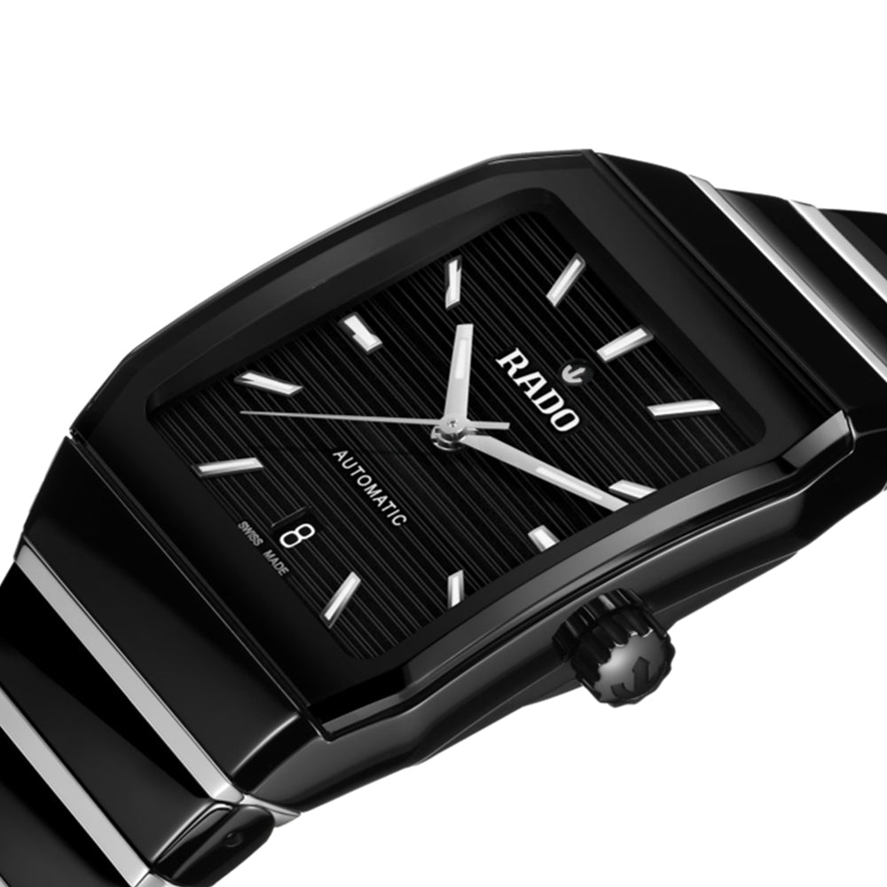 Anatom Automatic Ceramic 32.5mm Black Watch for Men - Luxury Waterproof Wristwatch with Bracelet - Perfect for Business, Formal Events & Everyday Wear