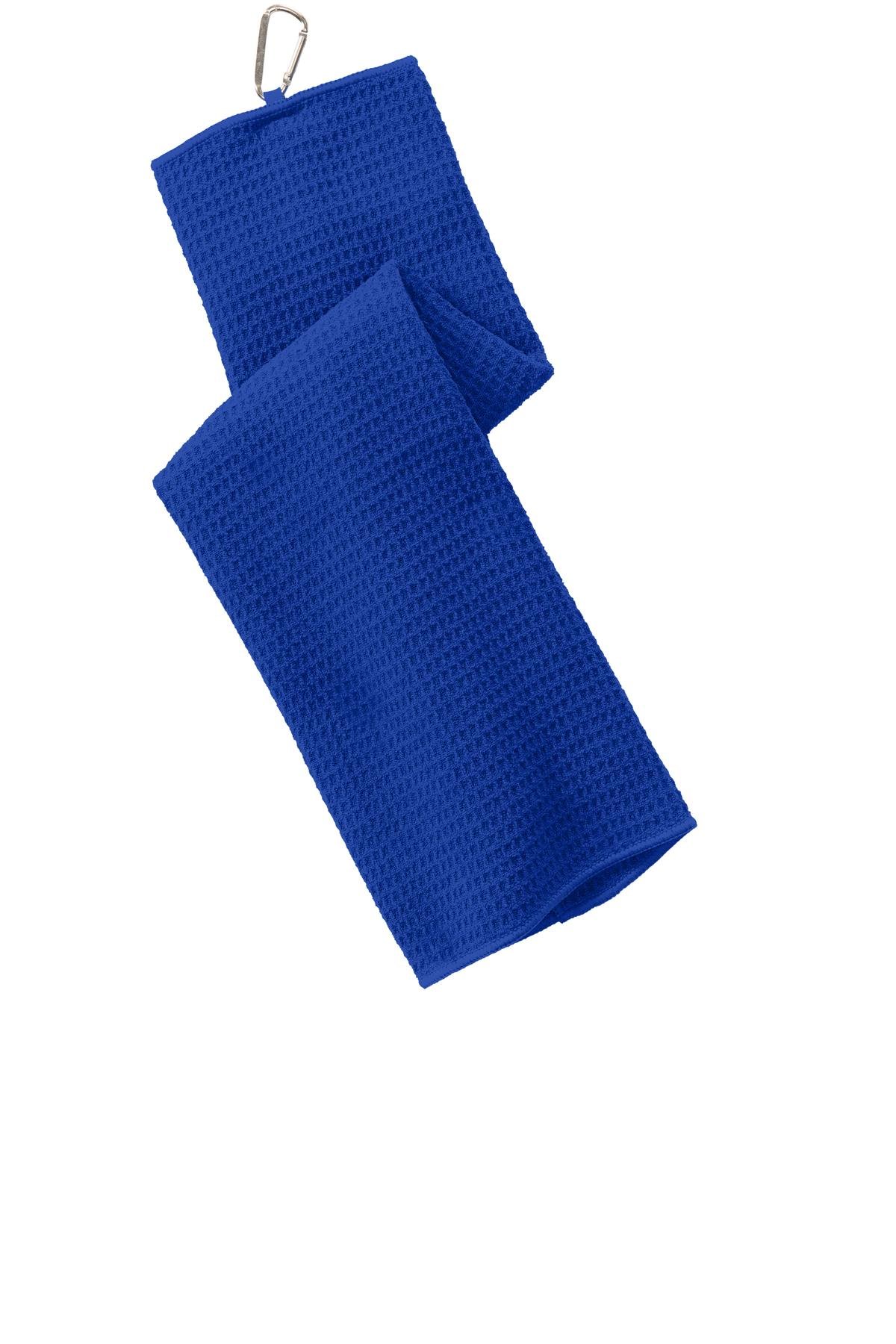 Port Authority Waffle Microfiber Golf Towel - Quick-Dry, Absorbent & Durable - Perfect for Golf, Gym & Outdoor Sports