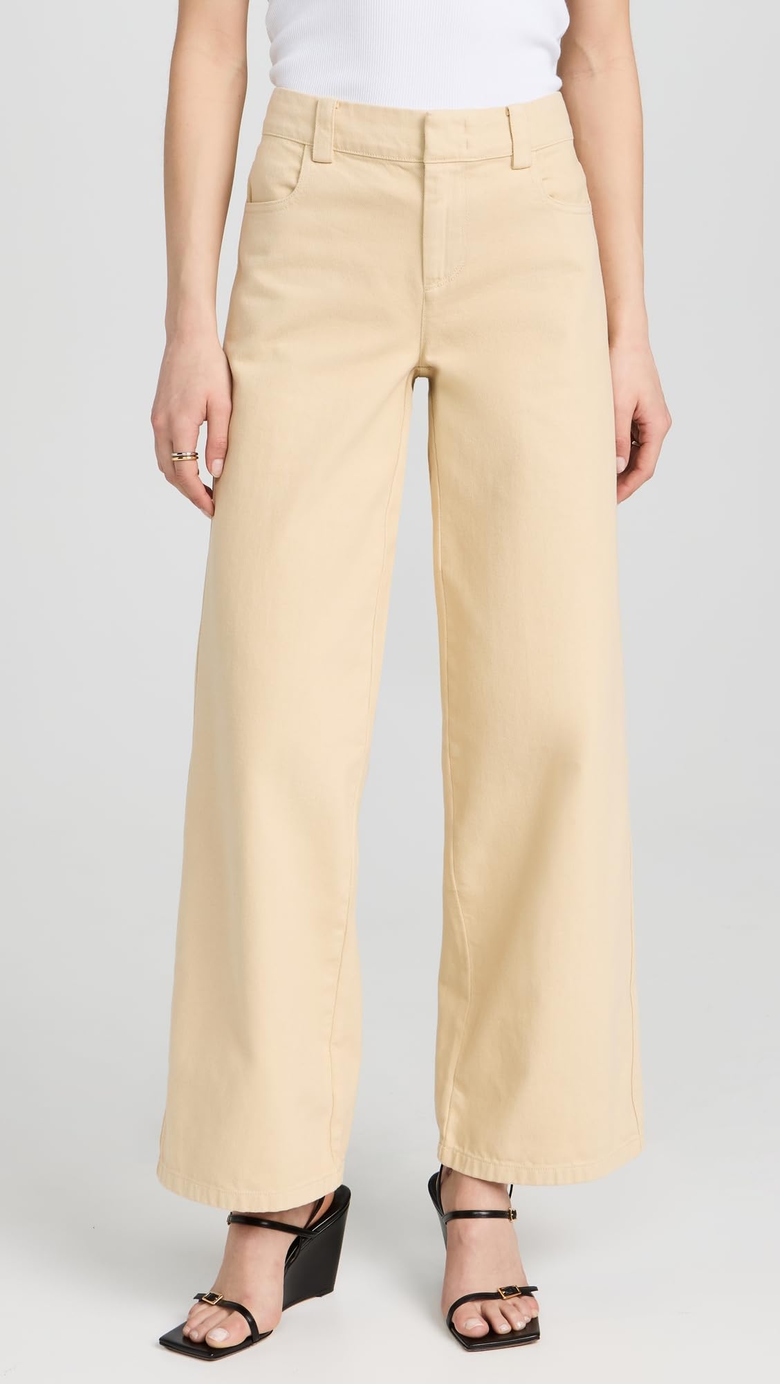 Vince Women's Washed Twill Wide Leg Pants - Comfortable High Waisted Trousers for Work, Office & Casual Wear | Premium Stretch Fabric for All-Day Comfort