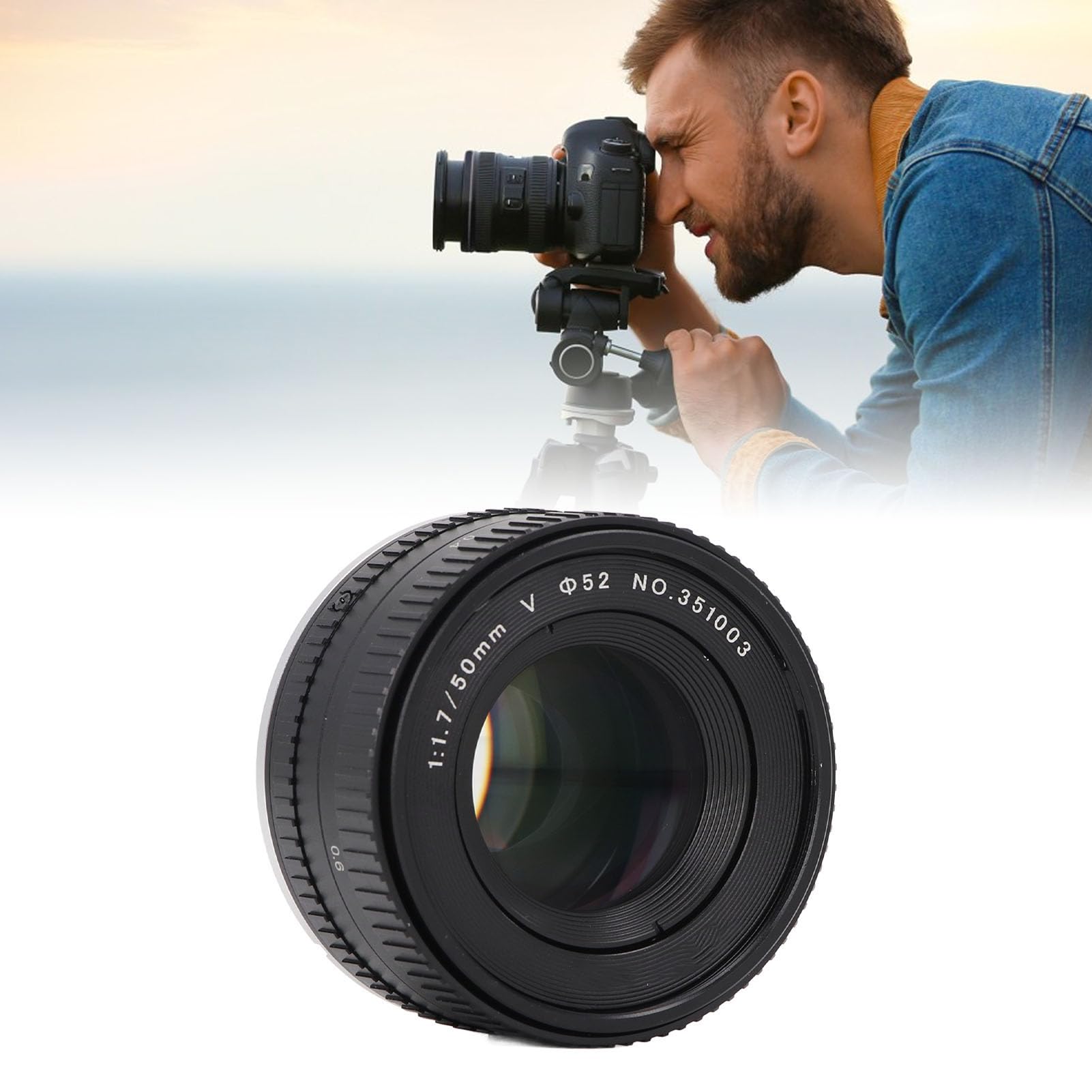 50mm F1.7 Full Frame Manual Focus Lens - Large Aperture Prime Lens for Nikon F Mount DSLR & Mirrorless Cameras - Perfect for Portrait, Street & Low Light Photography