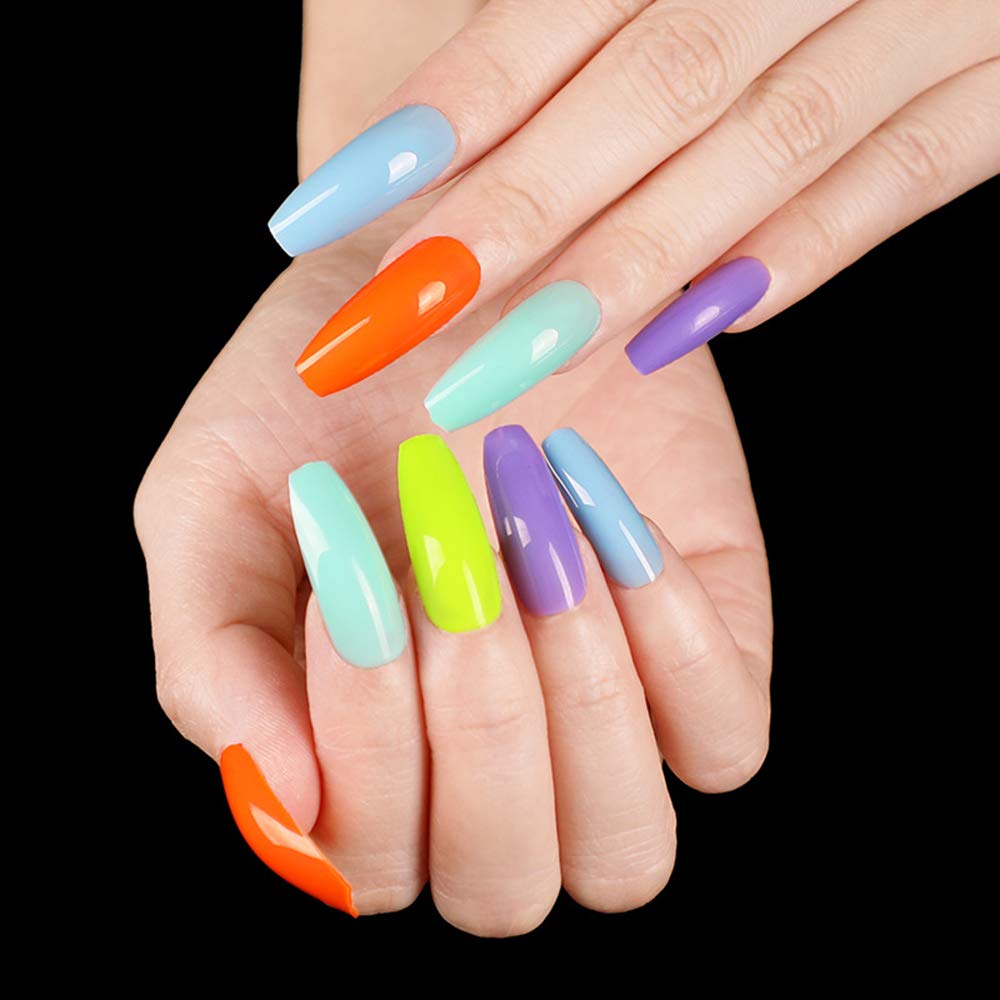 120PCS Fake Nails Tips Kit - Natural False Nails Full Cover Set for Nail Salons & DIY Manicure - Perfect for Home Nail Art, Salon Use & Party Glam Looks