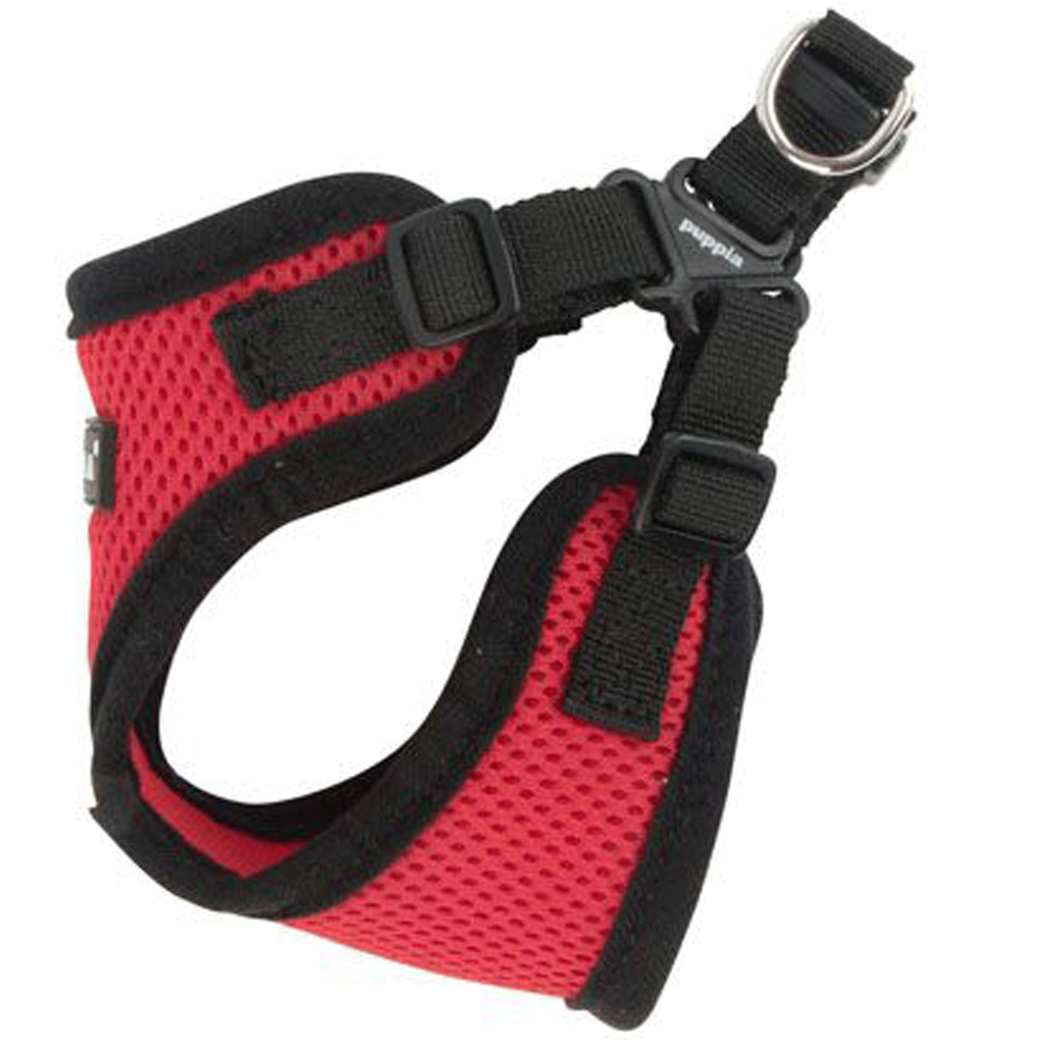 Puppia Red Soft Step-In Dog Harness - Adjustable Pet Vest for Small & Medium Dogs - Comfortable & Secure for Walking, Training & Outdoor Adventures