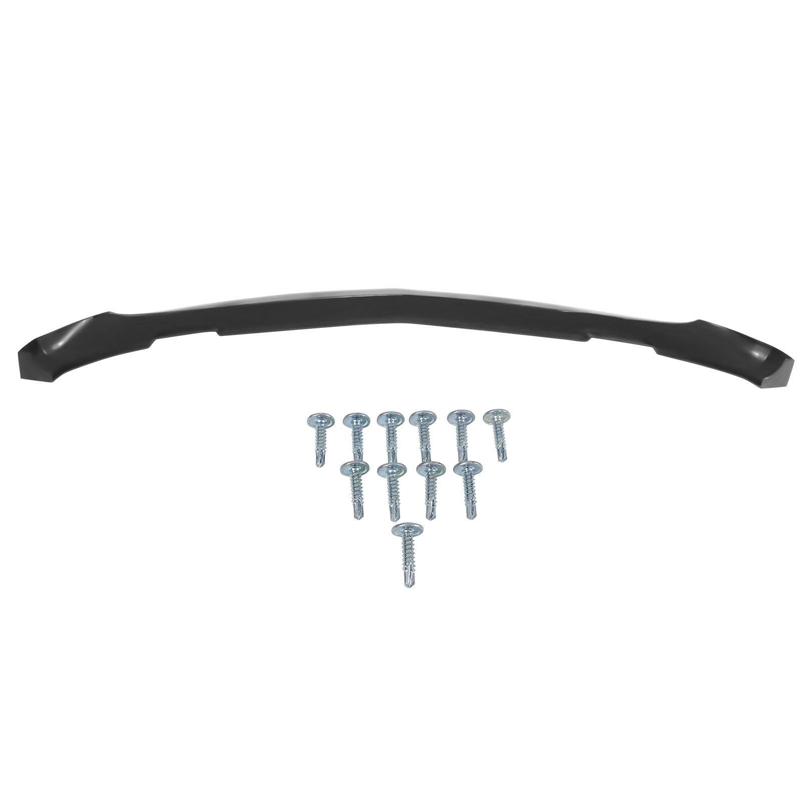 IKON MOTORSPORTS V2 Style Front Bumper Lip Splitter for 2006-2010 Dodge Charger - Unpainted Black PU Valance Chin Spoiler | Aggressive Styling Upgrade for Street & Track Performance