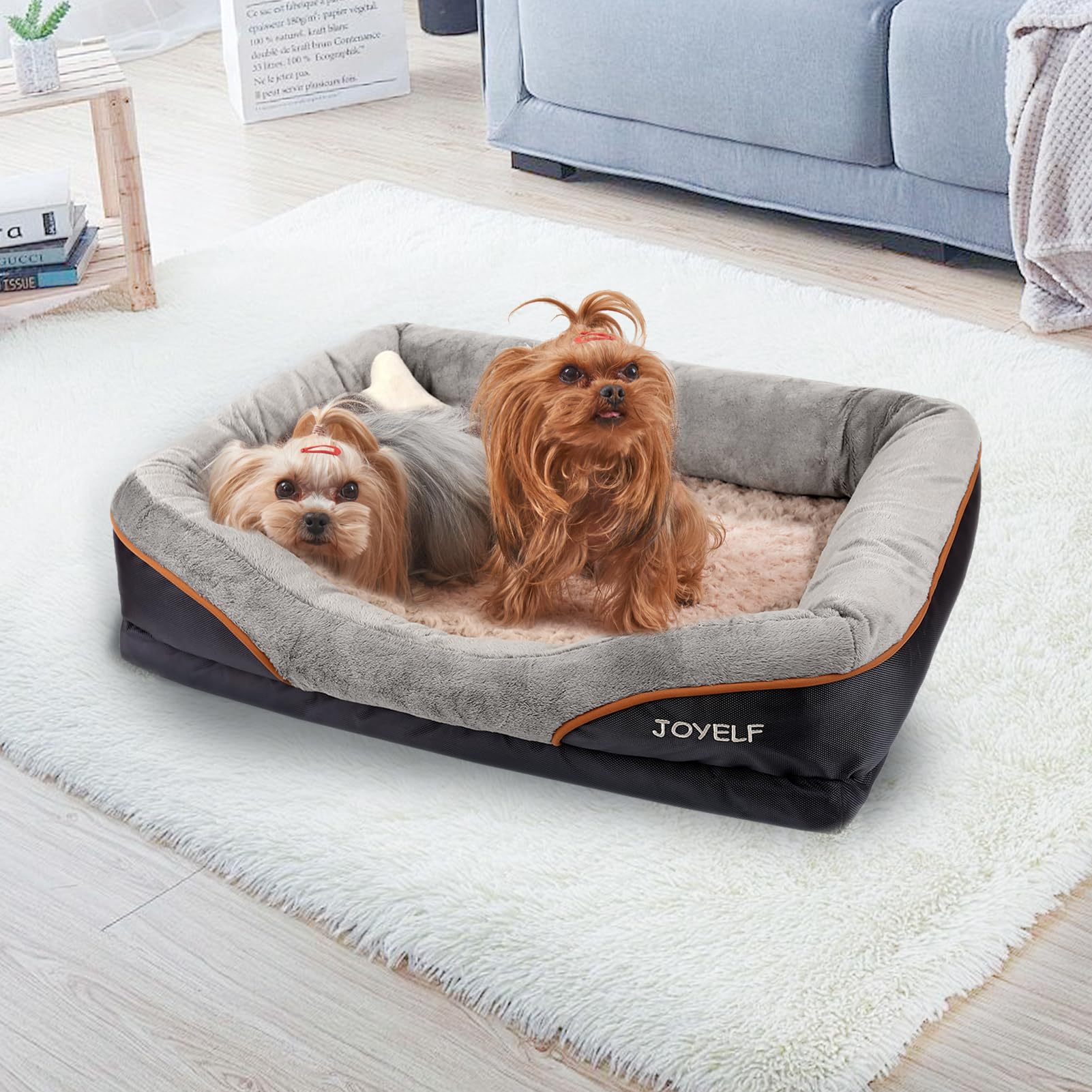 JOYELF XXLarge Orthopedic Memory Foam Dog Bed with Removable Washable Cover - Supportive Pet Sofa for Large Breed Dogs - Perfect for Living Room, Bedroom & Kennel Use