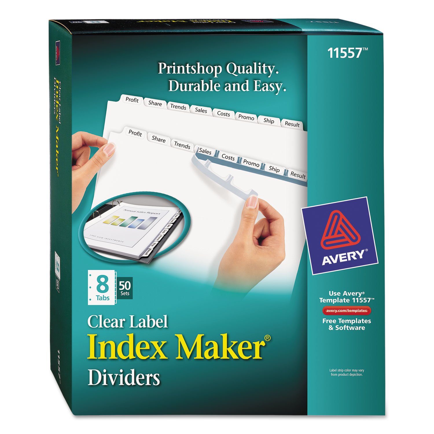 Avery Index Maker Print & Apply Clear Label Dividers with White Tabs - Perfect for Office Organization, Filing Systems & School Supplies