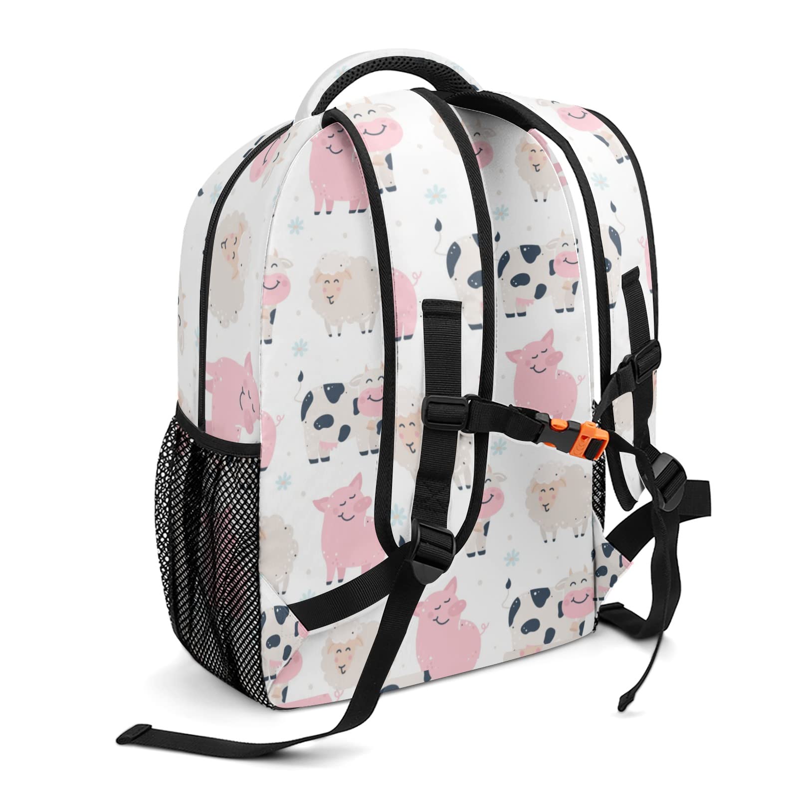 Personalized Kids Backpack for School & Travel - Pig Cow Sheep Design