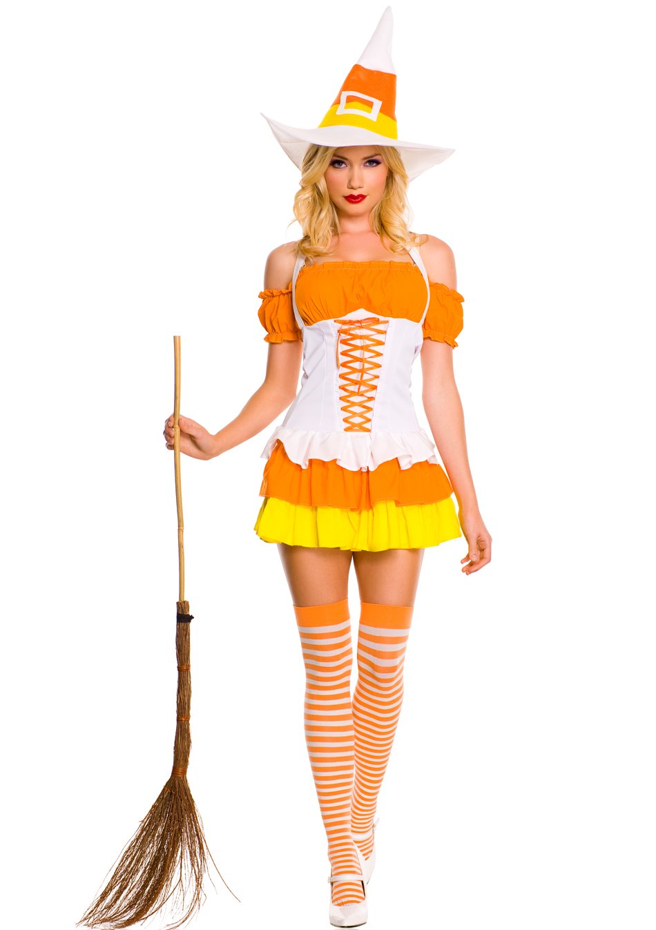 Candy Corn Cutie Halloween Socks - Fun & Festive Holiday Socks for Women - Perfect for Halloween Costumes, Trick or Treating & Fall Fashion