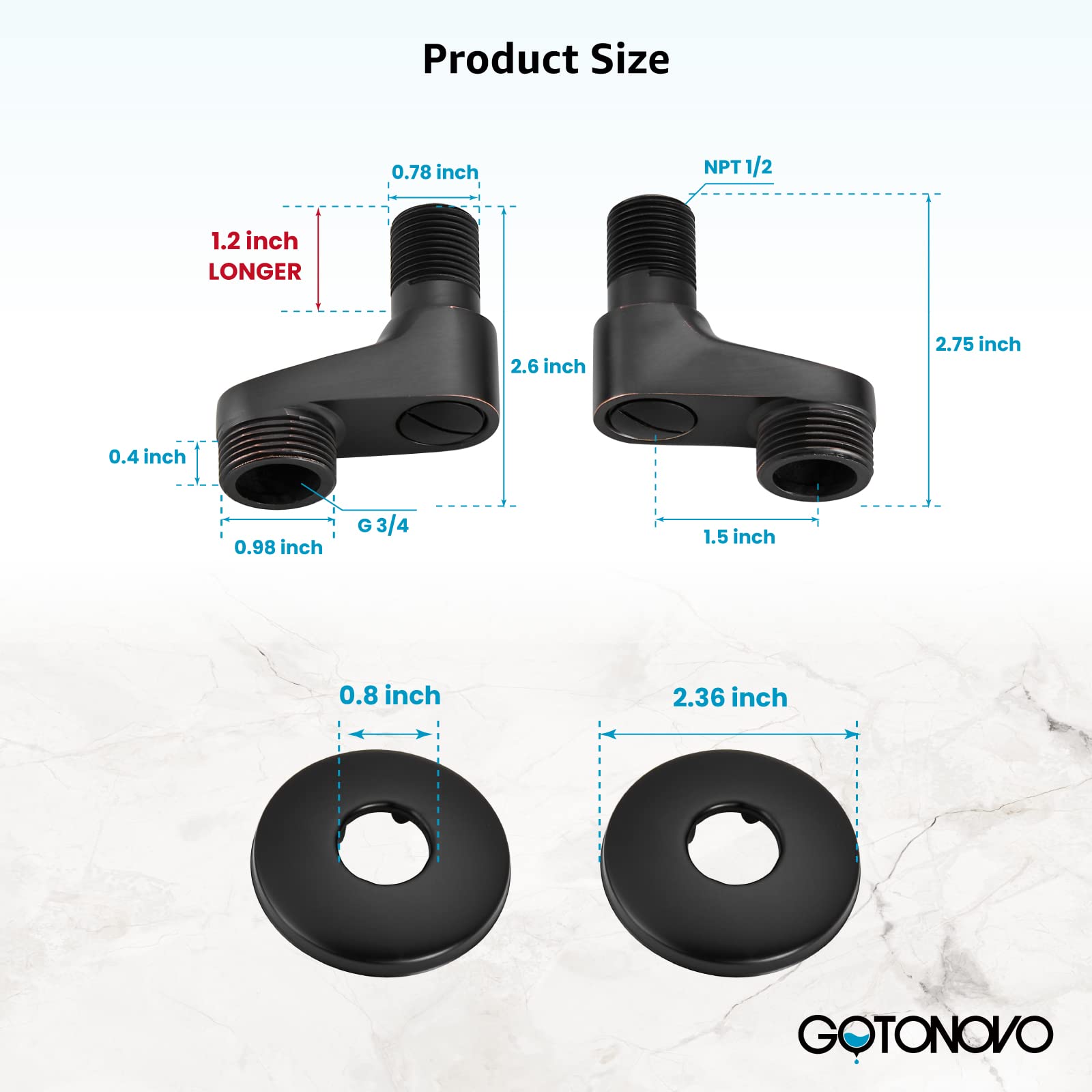 Luxury Oil Rubbed Bronze Shower Faucet with 8 Inch Round Rain Shower Head - Matte Black Clawfoot Tub Adapter (3-3/8 Inch) & Adjustable Swing Arms - Perfect for Vintage & Modern Bathroom Renovations