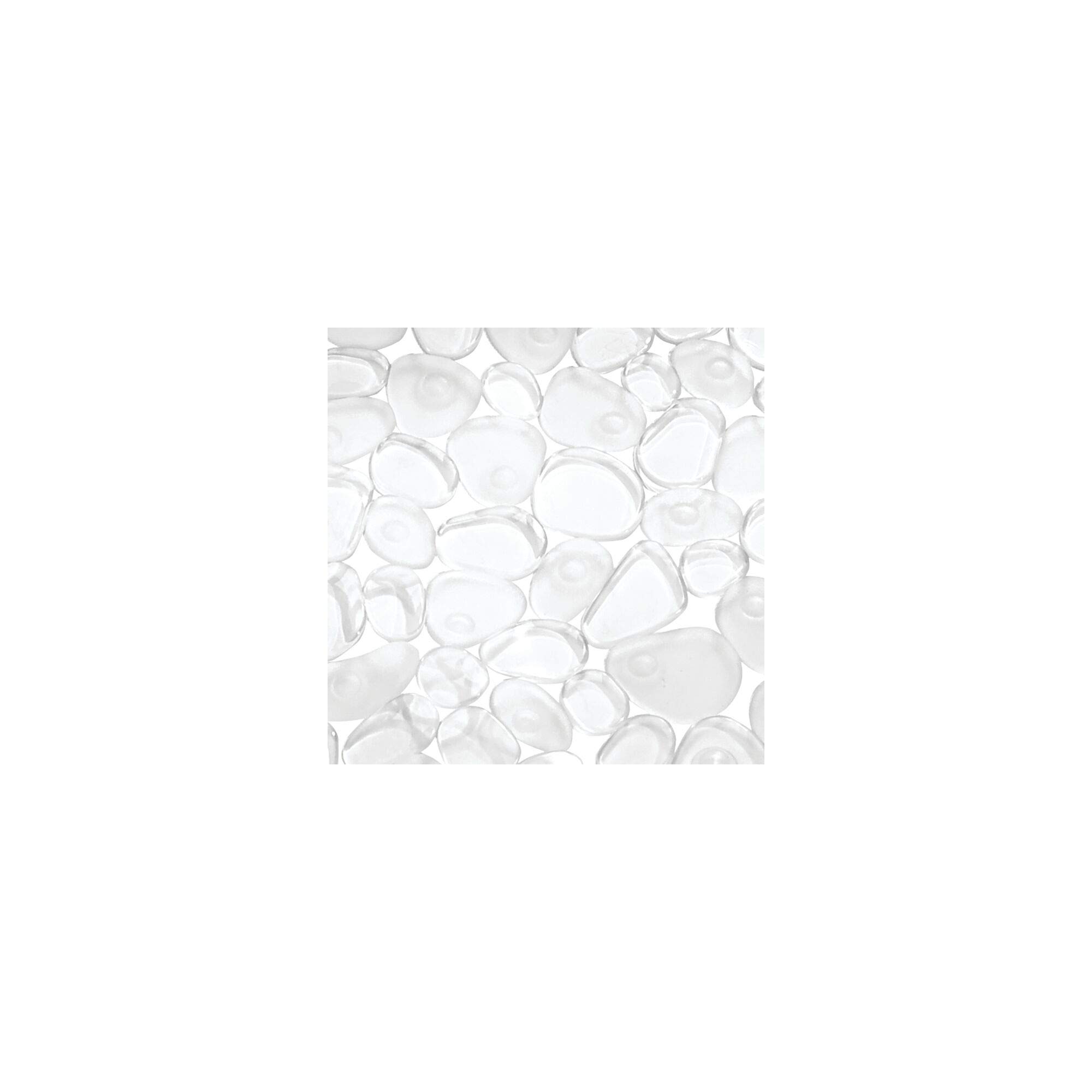 InterDesign 80010 Clear Pebblz Non-Slip Bath Mat for Shower & Bathtub - Waterproof, Durable, Easy to Clean Bathroom Floor Mat for Safety and Comfort