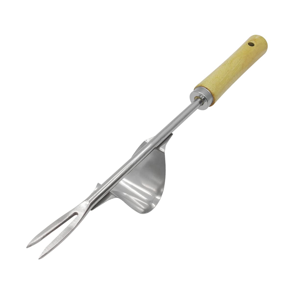 Premium Stainless Steel Garden Hand Weeder Tool with Wood Handle - Heavy Duty Weeding Tool for Yard, Lawn, Farm & Garden Maintenance | Perfect for Removing Weeds, Dandelions & Thistles Effortlessly