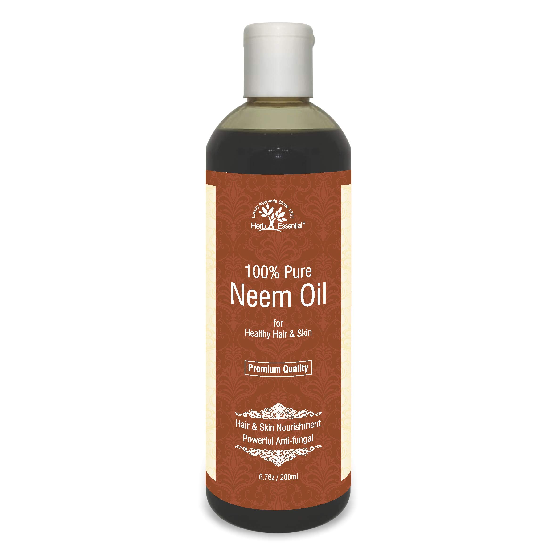 Organic Neem Oil for Hair Growth & Skin Care - 100% Pure Cold Pressed (200ml) - Natural Remedy for Dandruff, Acne & Scalp Health - Perfect for DIY Beauty & Aromatherapy
