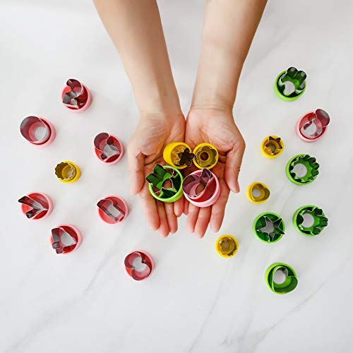 Premium Stainless Steel Fruit & Vegetable Cookie Cutters Set - 23Pcs Animal Shape Cutters for Baking, Kids Crafts, Party Decor - Fun Food DIY Tools for Boys & Girls - Perfect for Christmas Cookies, Birthday Cakes & Classroom Activities
