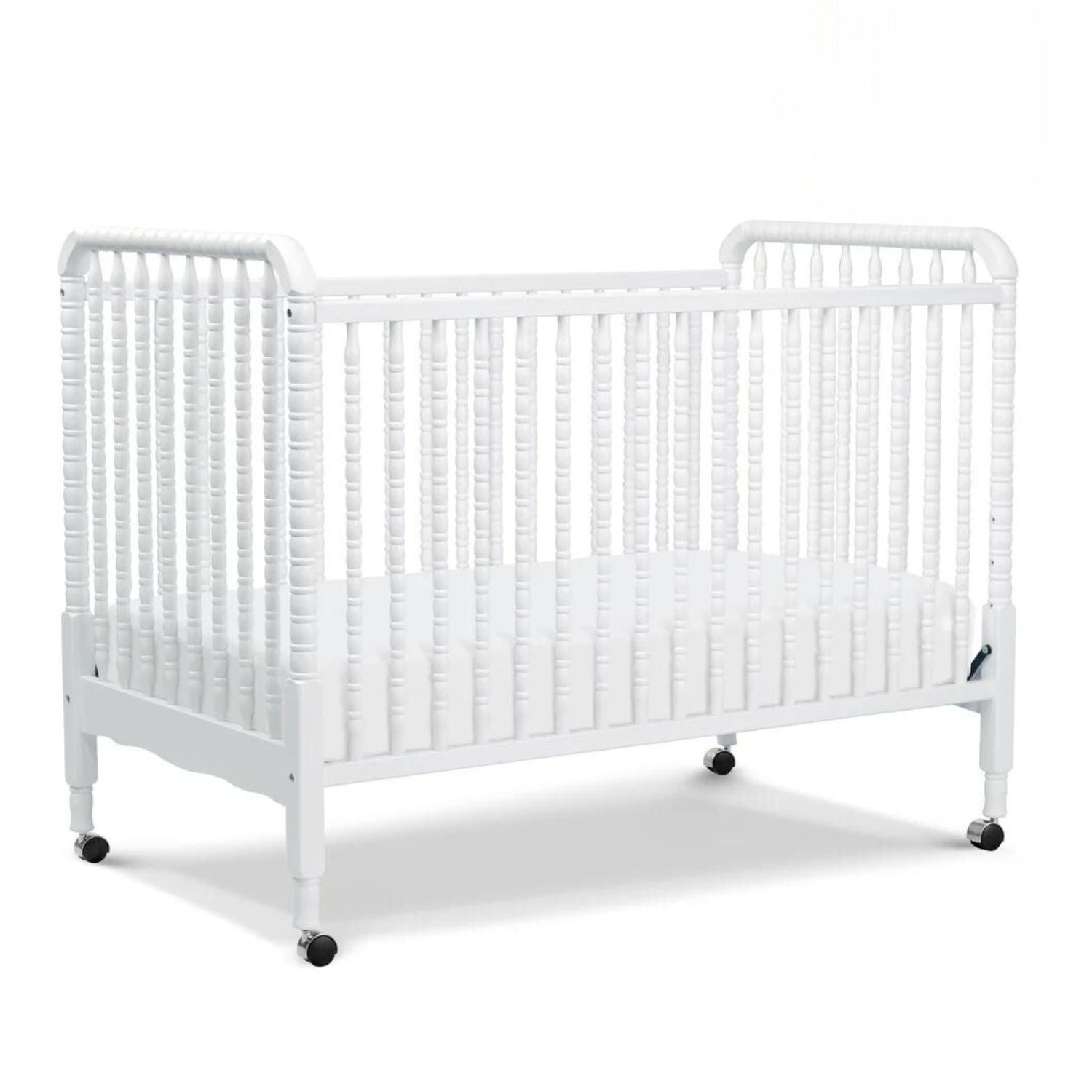Jenny Lind 3-in-1 Convertible Baby Crib - White Wooden Crib with Toddler Bed & Daybed Conversion - Perfect for Nursery, Bedroom & Guest Room