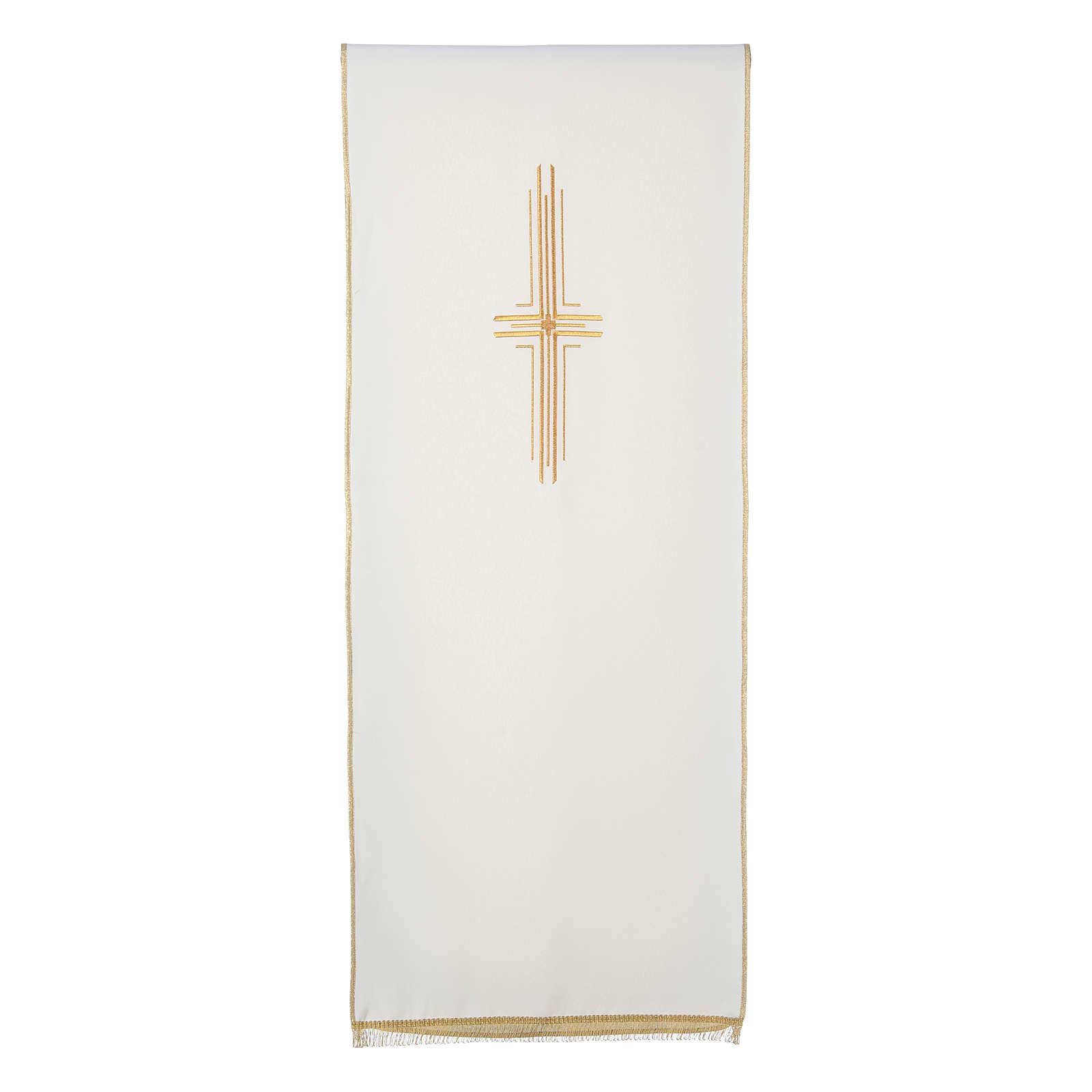 Red Polyester Lectern Cover with Stylized Cross - Perfect for Church Pulpit, Worship Services & Religious Ceremonies