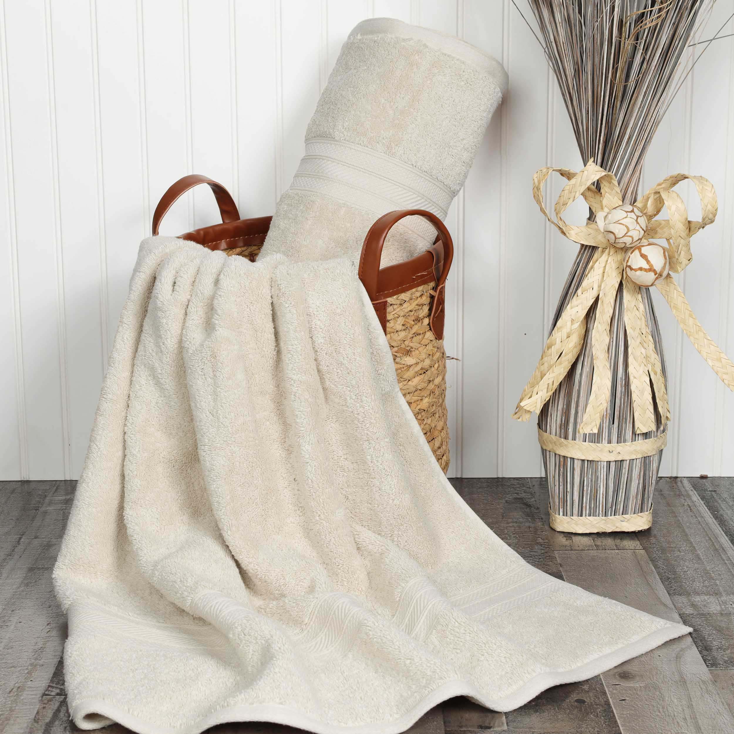 Premium Atlas Cotton Absorbent Heavyweight 2-Piece Bath Sheet Set - Ultra Soft & Quick-Drying for Luxury Spa Experience at Home
