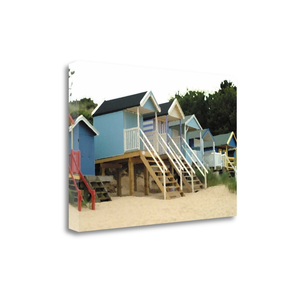 Stuart Roy Beach Hut III - Fine Art Giclee Print on Gallery Wrap Canvas, Ready to Hang Wall Decor - Perfect for Living Room, Bedroom, or Beach House Decor