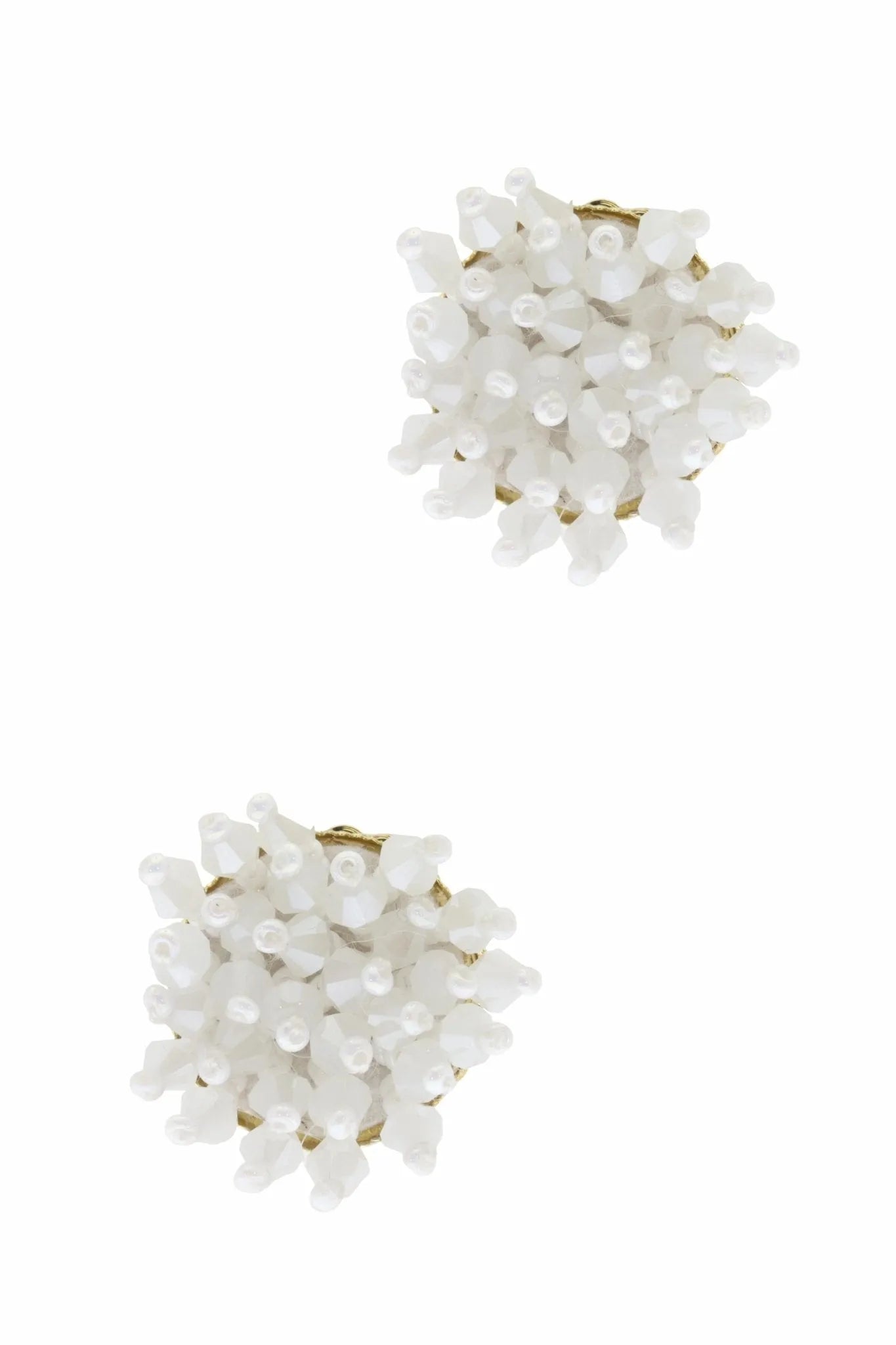 Sparkling Glass Bead Cluster Stud Earrings for Women - Elegant Dainty Jewelry Gift for Birthday, Anniversary & Everyday Wear
