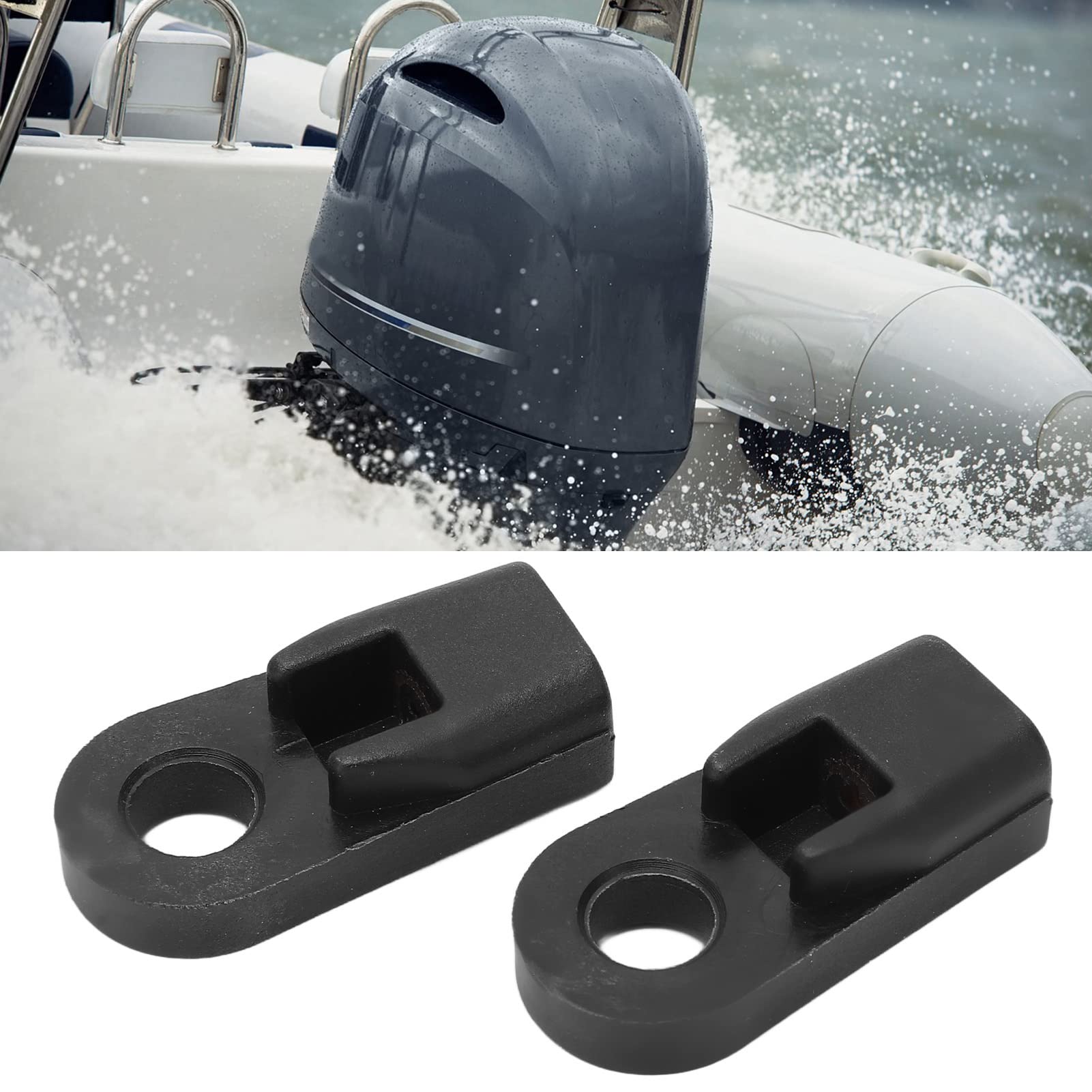 Outboard Control Box Cable End Connector - 2 Pcs ABS Copper Replacement (6727595600) | Compatible with Marine Boat Engine Control Systems | Perfect for Outboard Motor Repair & Maintenance