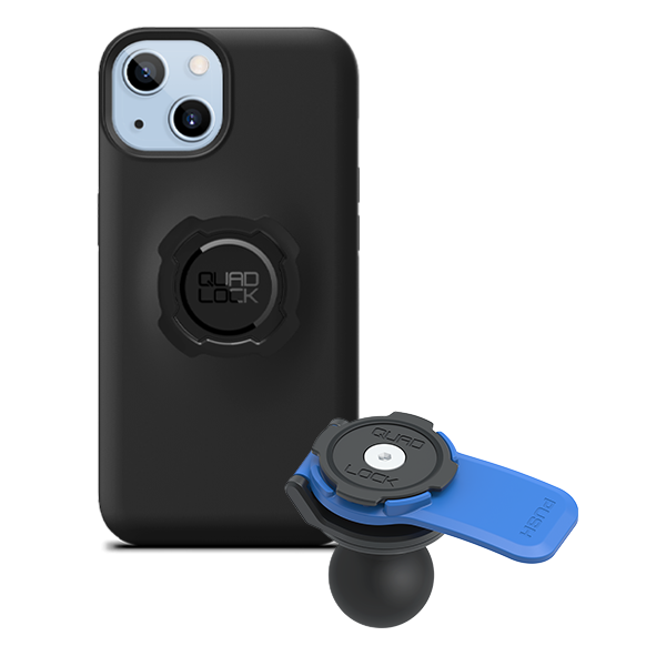 1 Ball Motorcycle Phone Mount Kit - Universal Adjustable Handlebar Holder for iPhone & Smartphones - Perfect for GPS Navigation & Hands-Free Riding