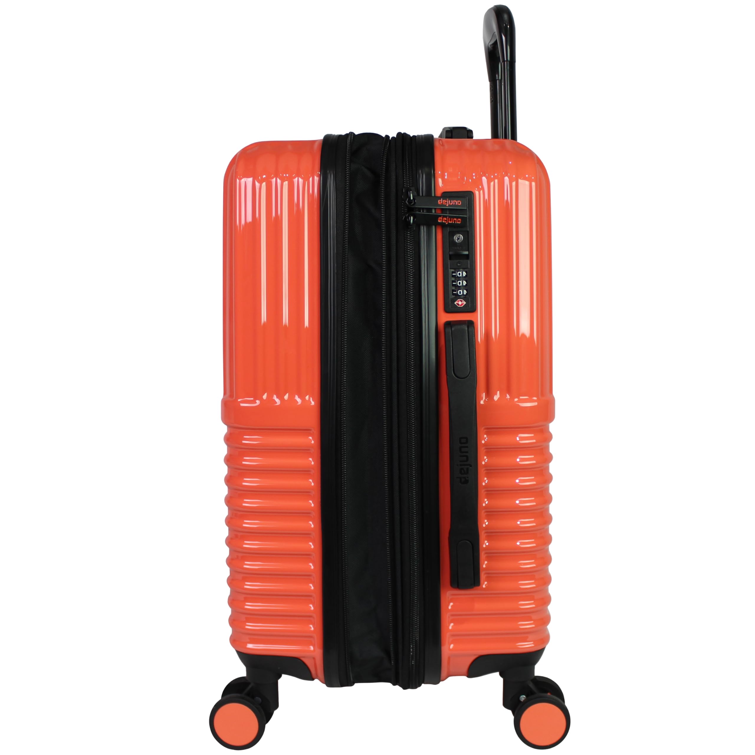 Dejuno 28-inch Lightweight Polycarbonate Expandable Hardside Spinner Luggage with TSA Lock - Coral | Durable Travel Suitcase for International Flights & Business Trips