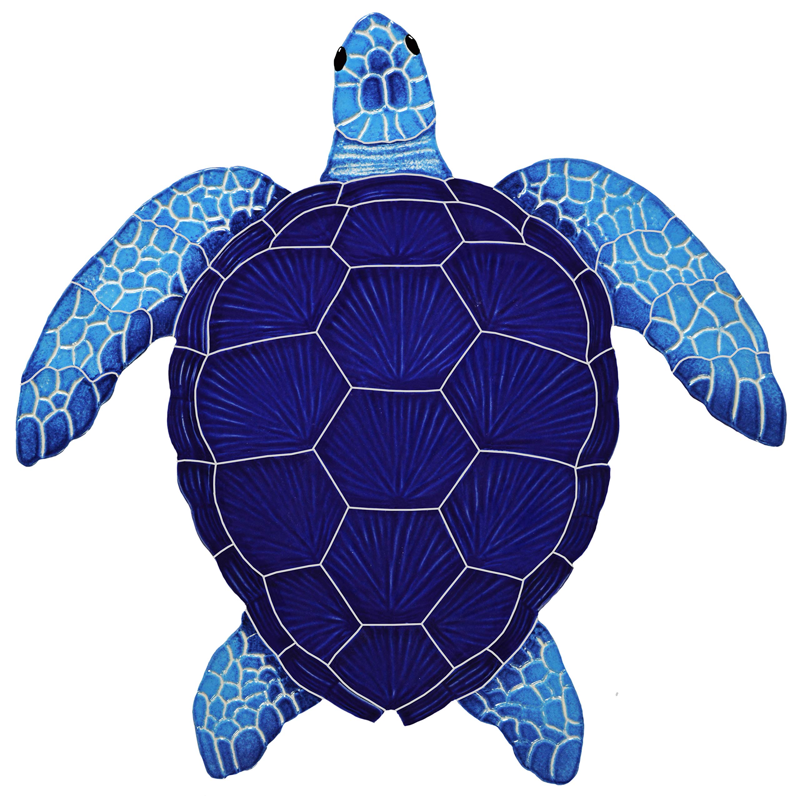 Loggerhead Turtle Ceramic Swimming Pool Mosaic Tile - Blue 15