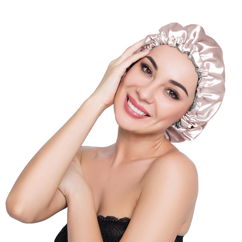 ELIHAIR Adjustable Silk Sleep Cap for Women - Reversible Double Layer Satin Bonnet for Night Sleeping, Hair Protection & Styling - Perfect for Curly, Natural, and Afro Hair Care at Home or Travel