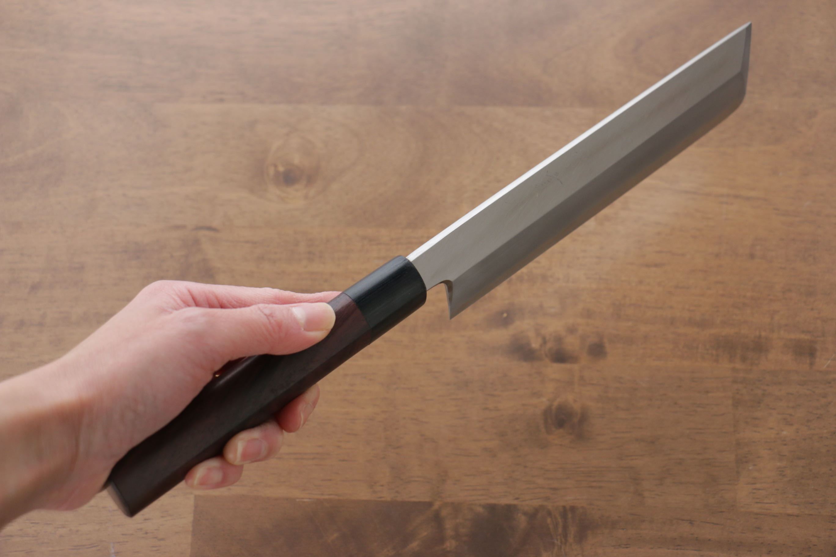 Jikko Silver Steel No.3 Usuba Japanese Kitchen Knife 195mm with Premium Shitan Handle - Perfect for Sushi, Vegetables & Precision Cutting