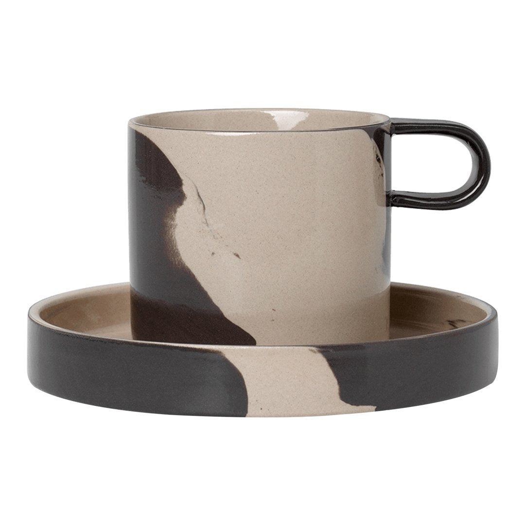 Elegant Inlay Cup with Saucer Set - Handcrafted Ceramic Tea & Coffee Cups - Perfect for Afternoon Tea, Gifts, and Home Decor