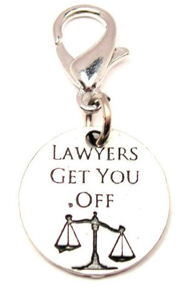 Lawyer Pewter Charm Zipper Pull - Perfect for Keychains & Gifts