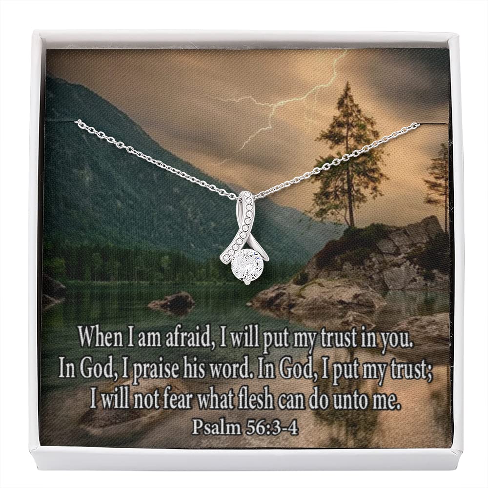 Trust in You Bible Verse Pendant - Inspirational Christian Gift for Sympathy & Love