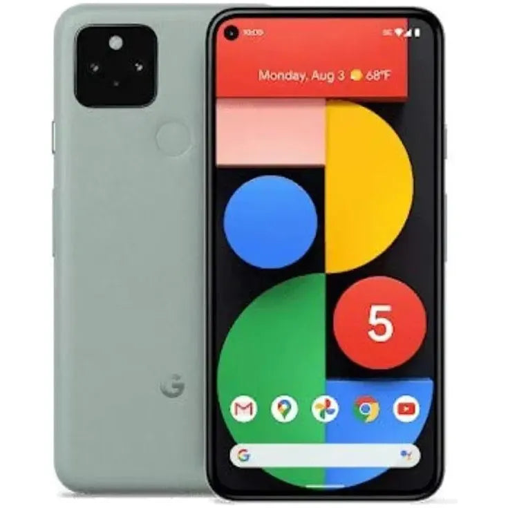 Google Pixel 5 5G Smartphone - 8GB RAM 128GB Storage - Sorta Sage Green - Fast Charging & Water Resistant - Perfect for Travel, Photography & Business Use